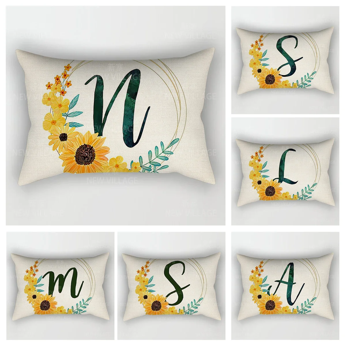 Home Decor 26 Letter Alphabet Pillowcase autumn decoration pillow cushion cover decorations throw pillow covers30*50 40x60 50*70