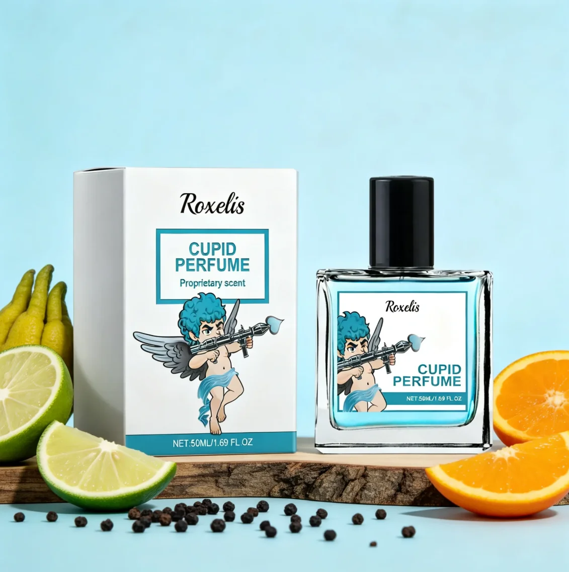 

ROXELIS Cupid PerfumeEau Fraiche Citrus Spicy Fragrance Mist,Bergamot&Black Pepper Scent,Light Daily Perfume Spray for Women&Men