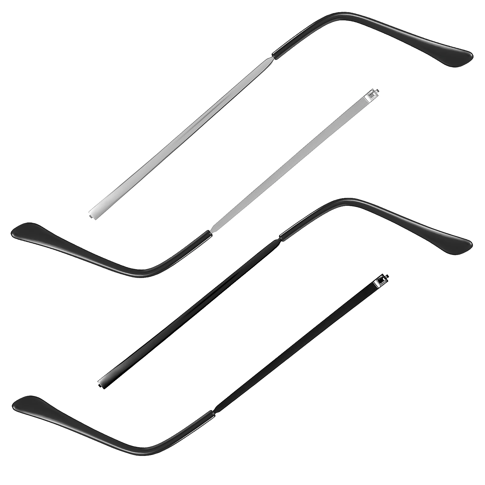 

2 Pairs Glasses Replacement Eyeglass Arm Component Metal Arms Eyeglasses Temples