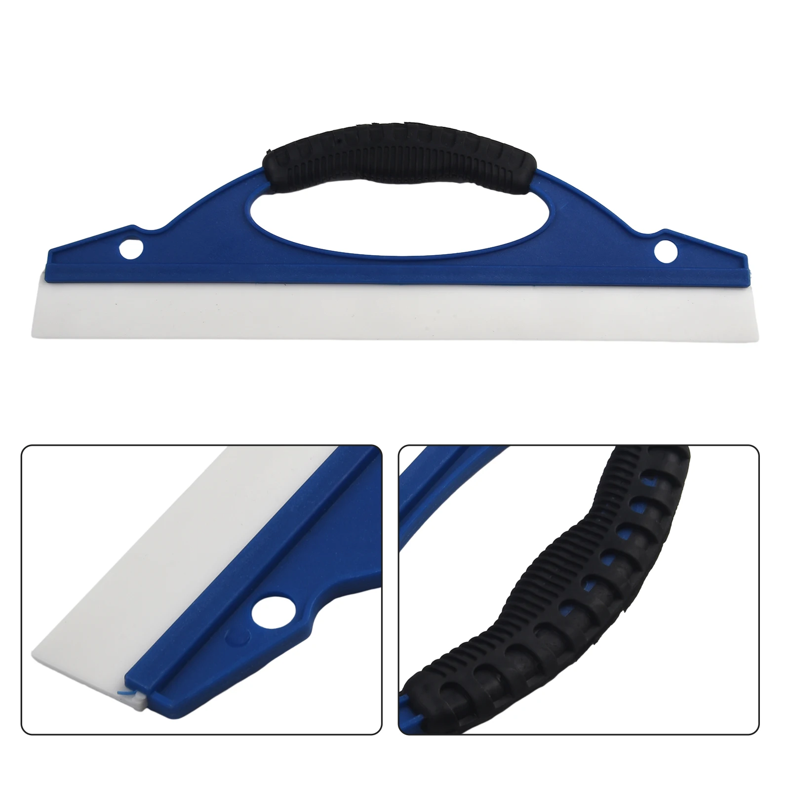 Wiper Glass Water Squeegee Alkali-resistant Anti-rust Blue Flexible Silicone 31*9.5cm / 12.2*3.74in Glass Shower