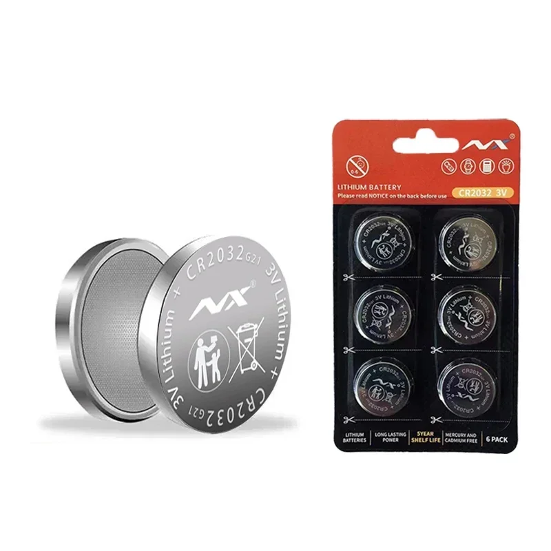 PURFIELD 3V CR2032 Lithium Button Battery BR2032 ECR2032 LM2032 5004LC Coin Cell Watch Batteries For Toy Clock Remote Control