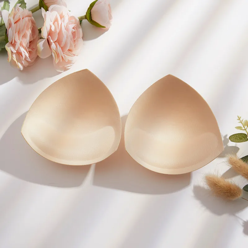 10 Pairs Women Intimates Accessories Sponge Swimsuit Breast Push Up Bra Padding Chest Enhancers Triangle Bra Insert Chest Cup