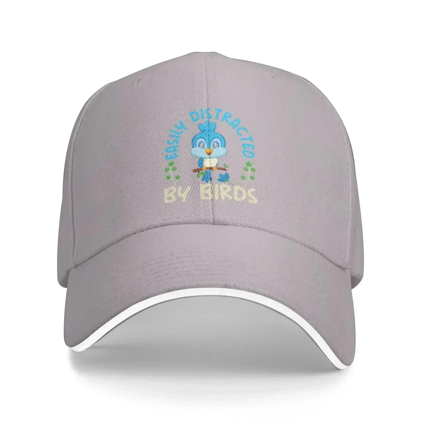 Easily Distracted by Birds Baseball Cap Women Men Hat Adjustable Outdoor Baseball Caps Sun Hats