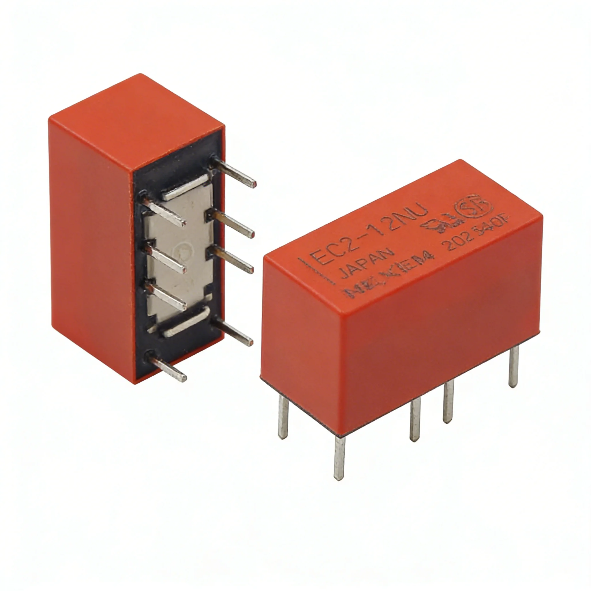 EC2-12NU 12VDC DPDT Signal Relay 8-Pin PCB Mount 2A 30VDC/125VAC Original New Electronic Component