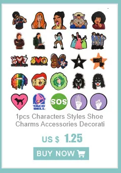 Cute Shoe Charms PVC Shoe Decorations Accessories for Clogs Sandals Wristband DIY