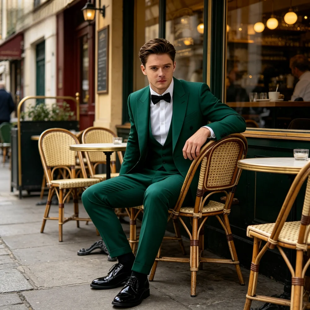 

Customizable Three-Piece Men's Terno Set Jacket Vest And Pants for Wedding Party Cocktail Formal Occasion