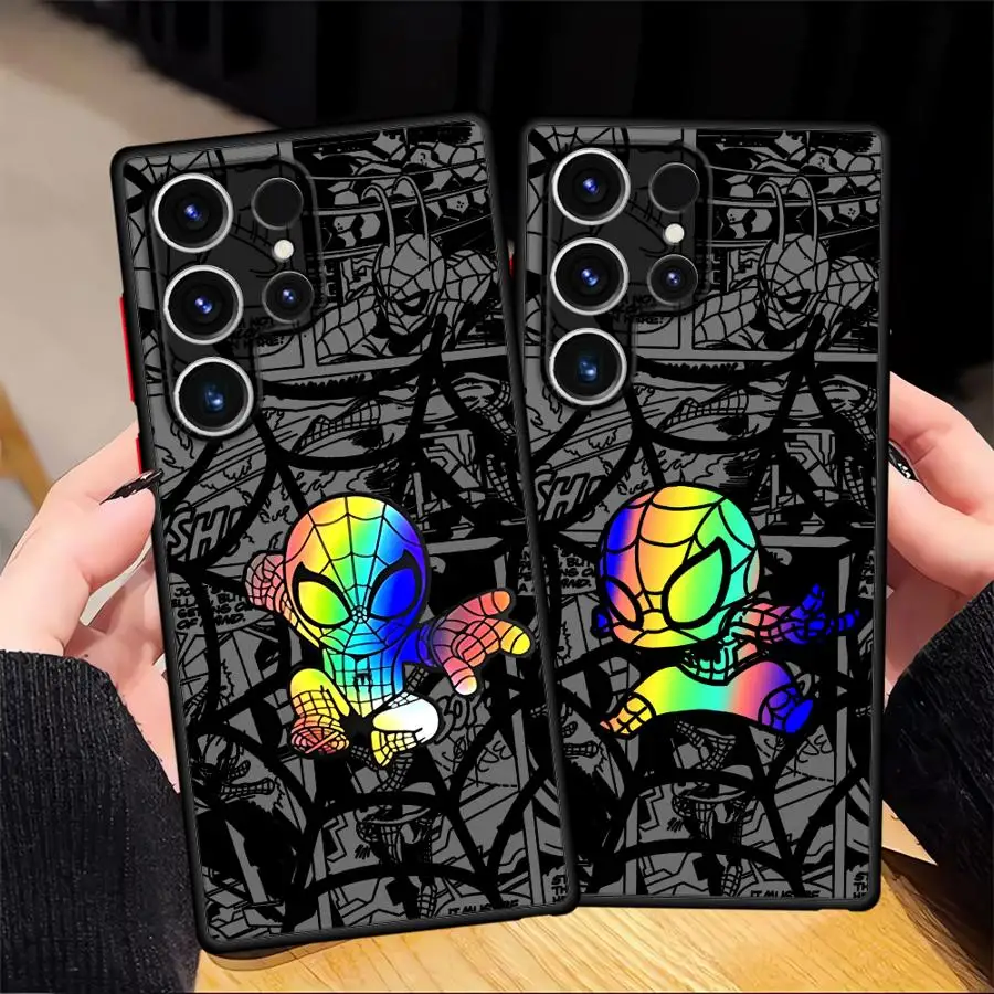 

Чехол Marvel Sipiderman для Samsung Galaxy S24 FE S9 S20 S23 Ultra S22 Plus S25 Edge S21 S10, задняя крышка для телефона