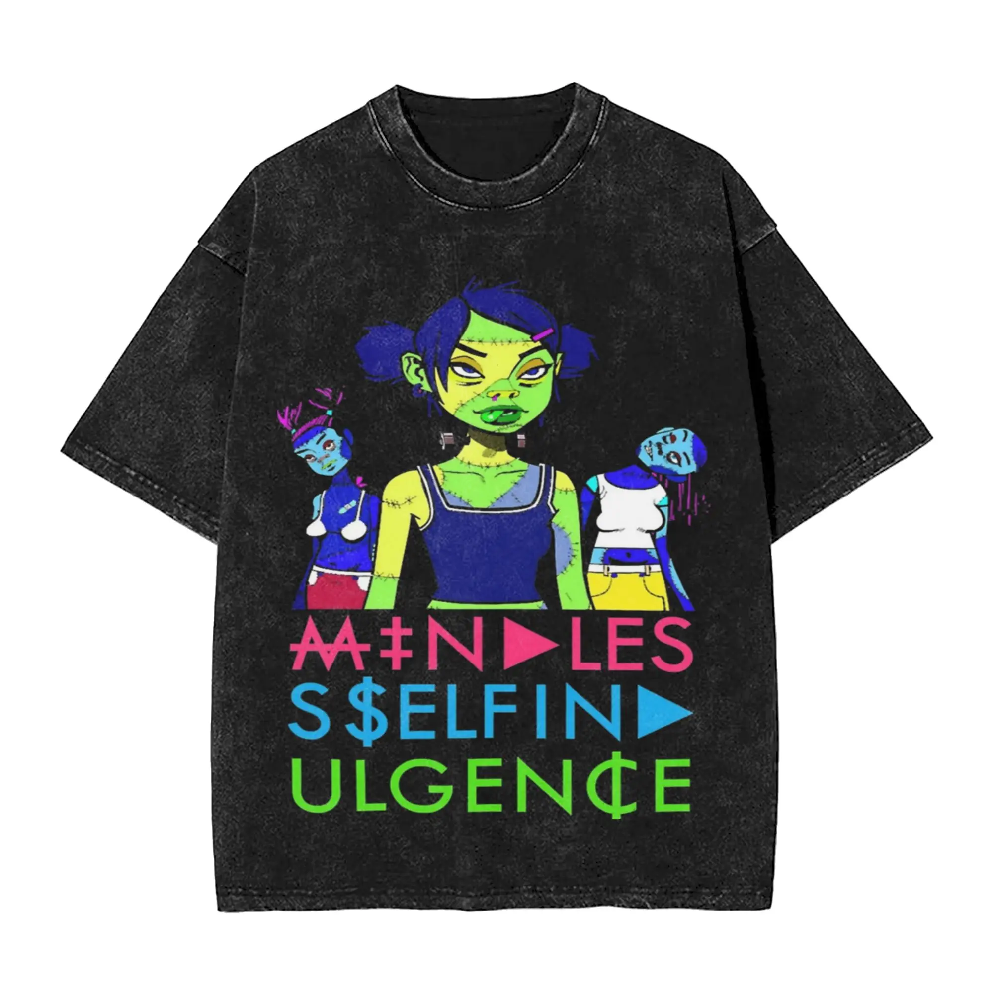 

Unique Mindless Self Indulgence T-Shirts Men Round Neck Cotton Washed T Shirts Short Sleeve Tee Shirt New Arrival Clothes