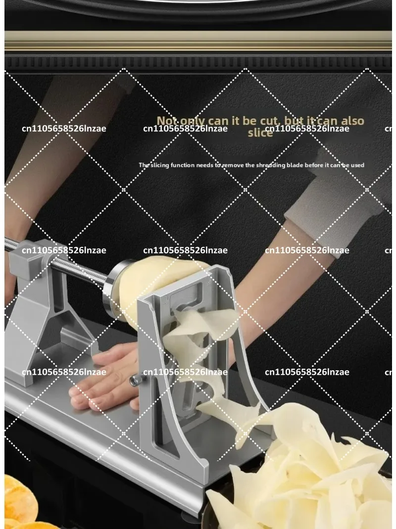 Multifunctional Rotating Potato Grater, Hand-Crank Slicer for Turnip Strips & Vegetable Shredding, Commercial Flaker