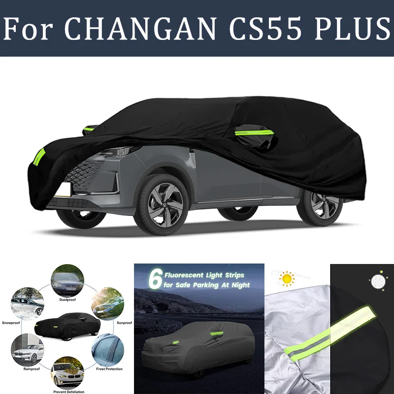 

Car Cover Protection Sunscreen Heat Insulation Dust Resistant Scratch For CHANGAN CS55 PLUS Car Exterior Accessories