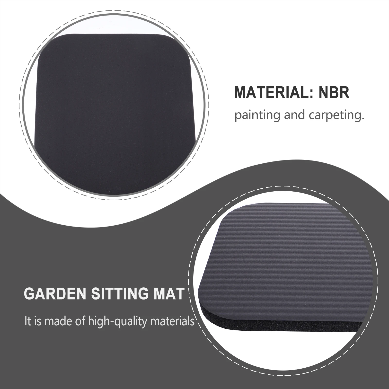 

Yoga Kneeling Mat Pad 29X19X1 5CM Black NBR Cushion Gardening Work Kneeling Support Mats Tradesmen Comfortable Posture Garden