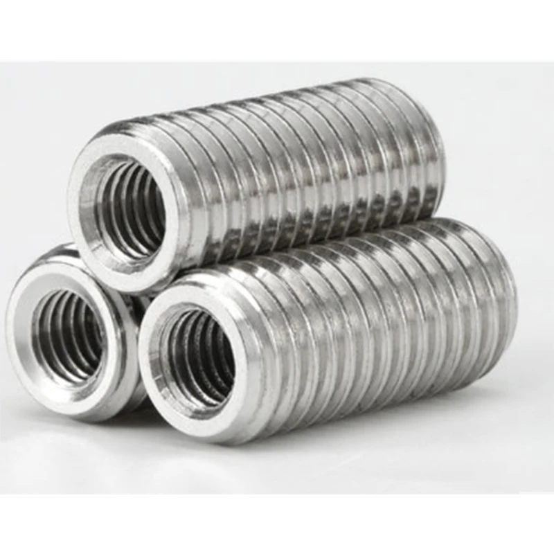 M2M2.5M3M4M5M6M8Mstainless steel 304 inside outside thread Adapter screw wire thread insert sleeve Conversion Nut Coupler Convey