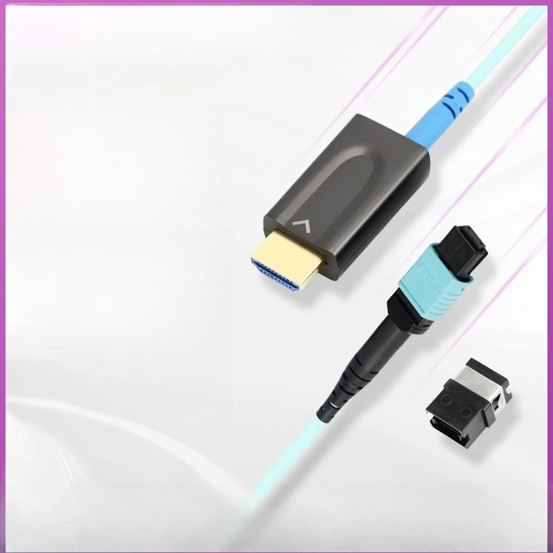 Pure fiber module fully compatible lossless transmission with power supply port digital cable