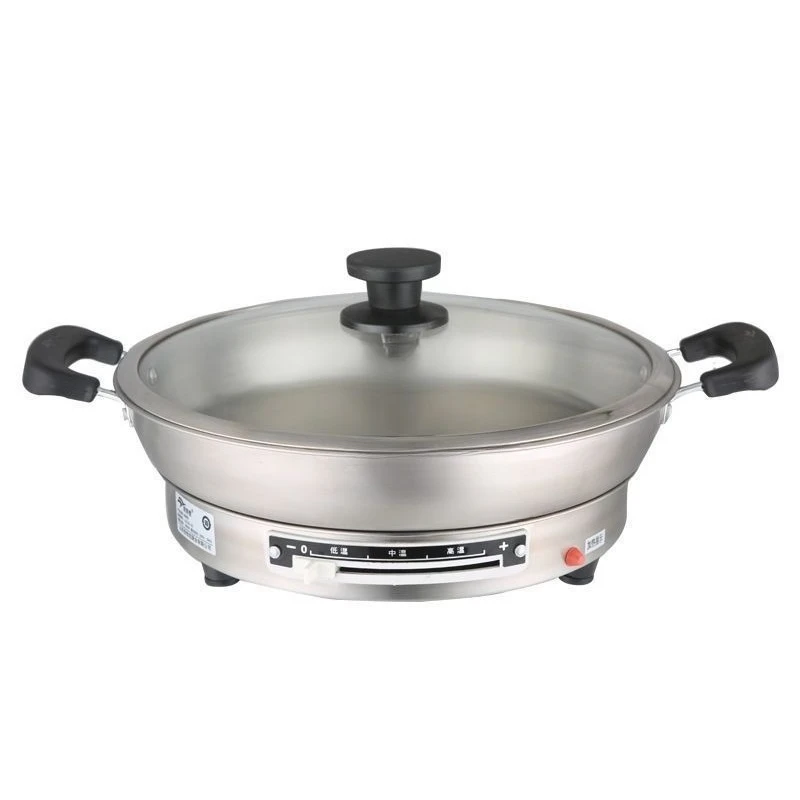 304 stainless steel electric frying pan, multifunctional uncoated, frying pan pancakes