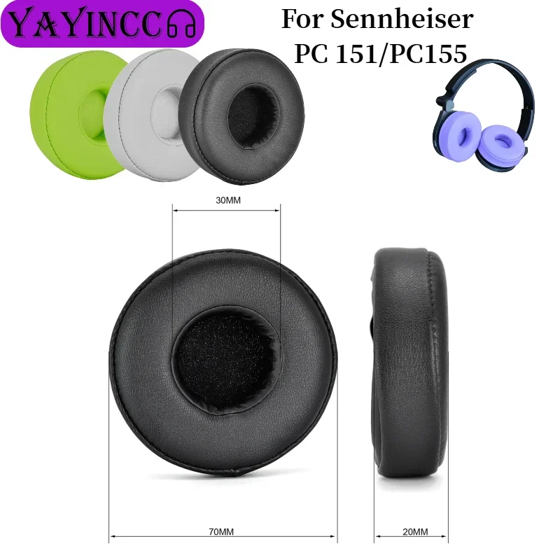 

Replacement Memory sponge protein skin Earpads For Sennheiser PC 151/PC155 Earmuffs Ultra-soft Sponge Cushion Cover Headphone