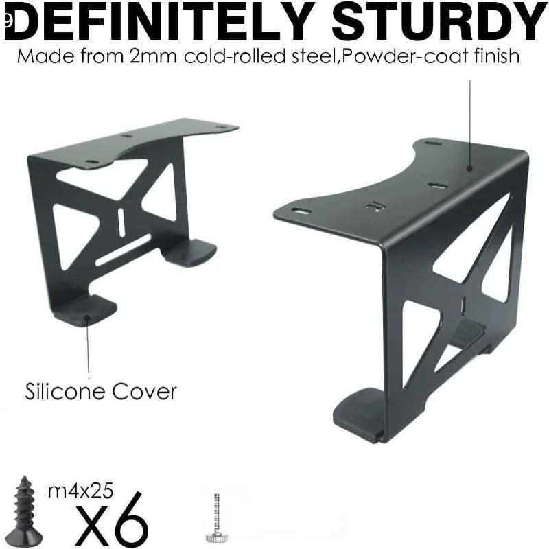 Under Desk Holder Mount Metal Construction Space Saving Design For Disc Digital Edition Console Home Gaming Desktop Organizatio