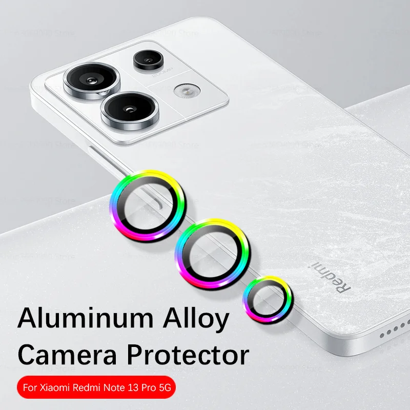 Vidrio Protector de cámara 3D para Xiaomi Redmi Note 13 Pro 13Pro Plus 4G 5G HD, lente de vidrio templado, anillo trasero de Metal Redmy Note 13 Pro