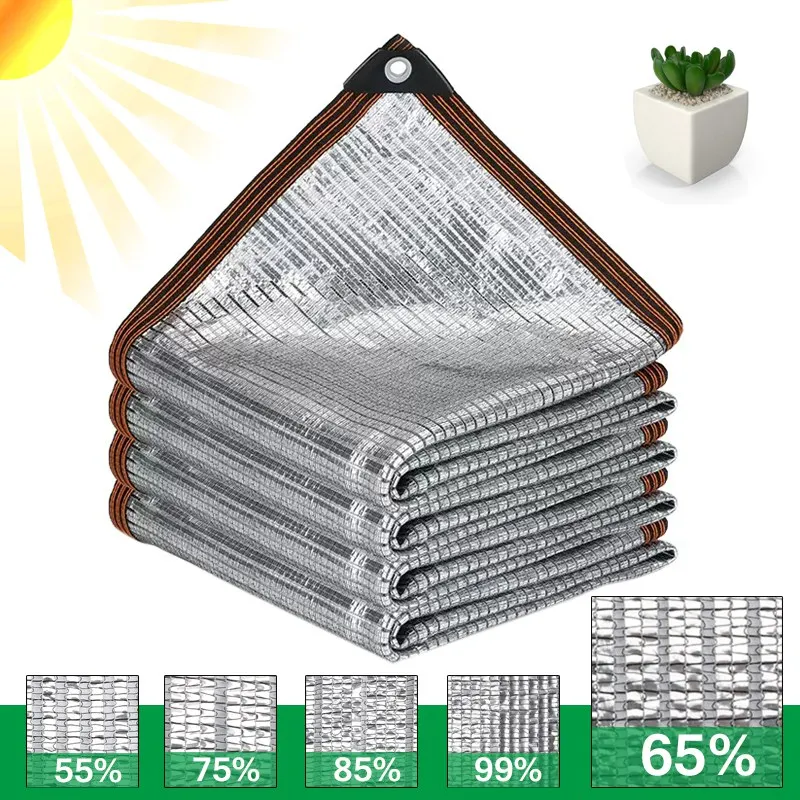 Aluminum Foil Sunshade Net Plant Sun Shading Netting Potted Succulent Sun Shelter Garden Sunblock Shade Mesh Anti-UV Yard Awning