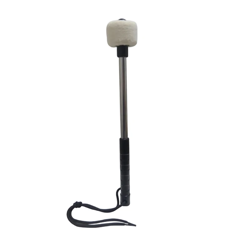 1 Stück Bass Drum Mallet Filzkopf Percussion Mallets Paukenstöcke mit Edelstahlgriff