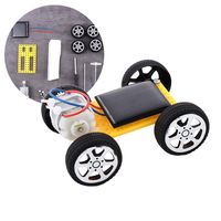 Plastic Science Experiment Children Solar Car Toys Car Robot Kit Set DIY Assembled Energy Solar Powered Toy