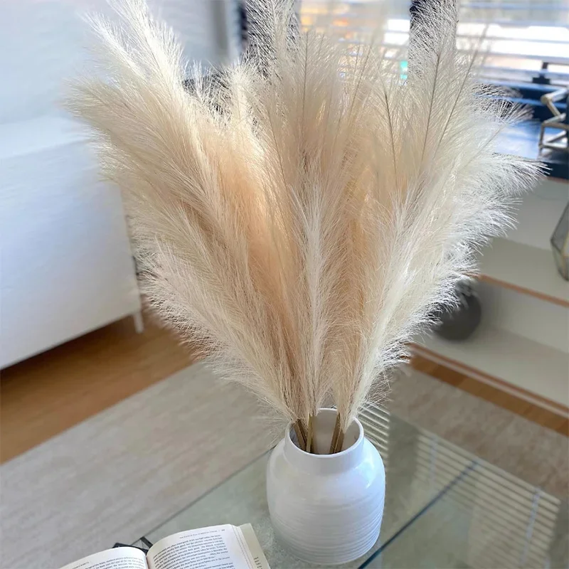 5/10/20Pcs Artificial Pampas Grass Bouquet Holiday Wedding Party Home Decoration Plant Simulated DIY Fake Flower Reed Boho Decor