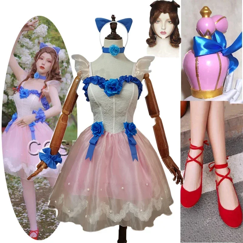 

Game Identity V Cosplay Costumes Survivor Perfumer Vera Nair Cosplay Costume The Red Shoes Skin Uniforms wig shoes For Halloween