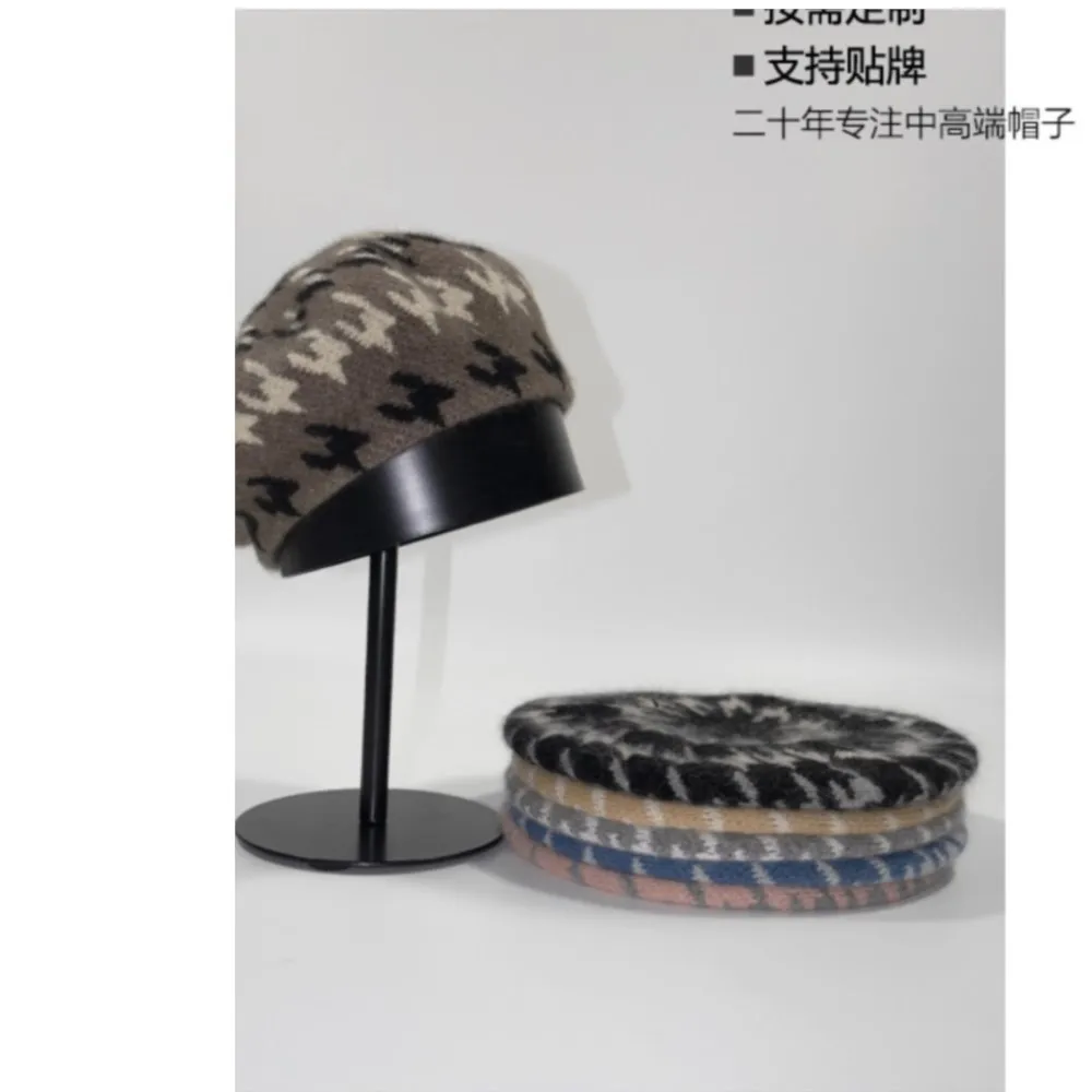 Fashion Head Headwear Cap Hugger Toque Stocking Watch Knitted Hat women Autumn Winter Thickened Warm Rabbit 2M106