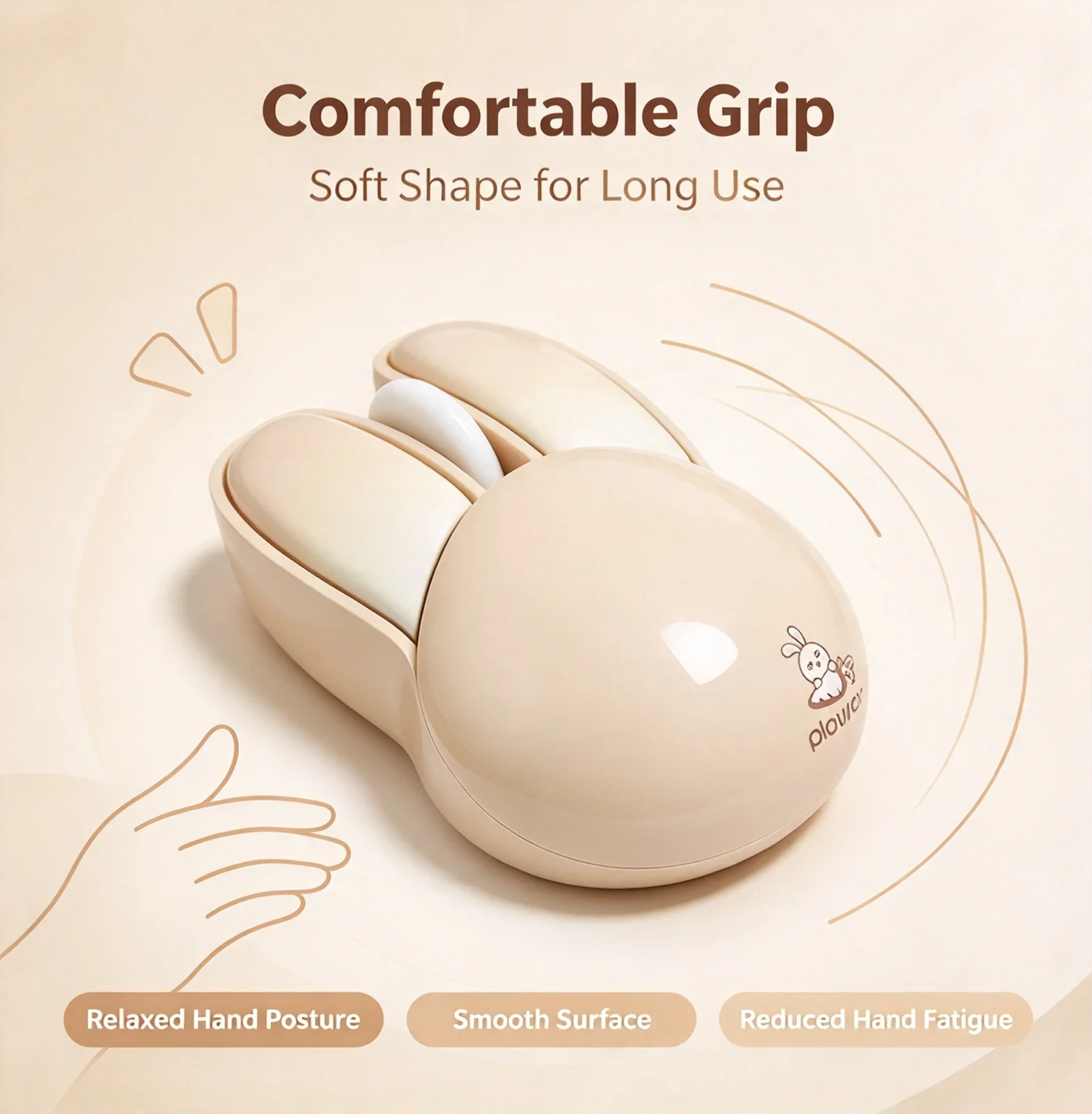 Wireless 2.4G Silent Click Cute Mouse Ergonomic Kwaill Design Optical Office Mouse For Gril As Gift For PC Computer Laptop