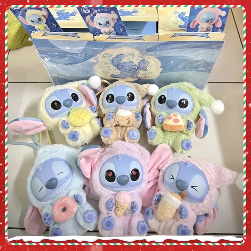 

New Miniso Disney Stitch Eat Sleep Series Vinyl Blind Box Pendant Cute Doll Mystery Box Toy Plush Doll Holiday Gift