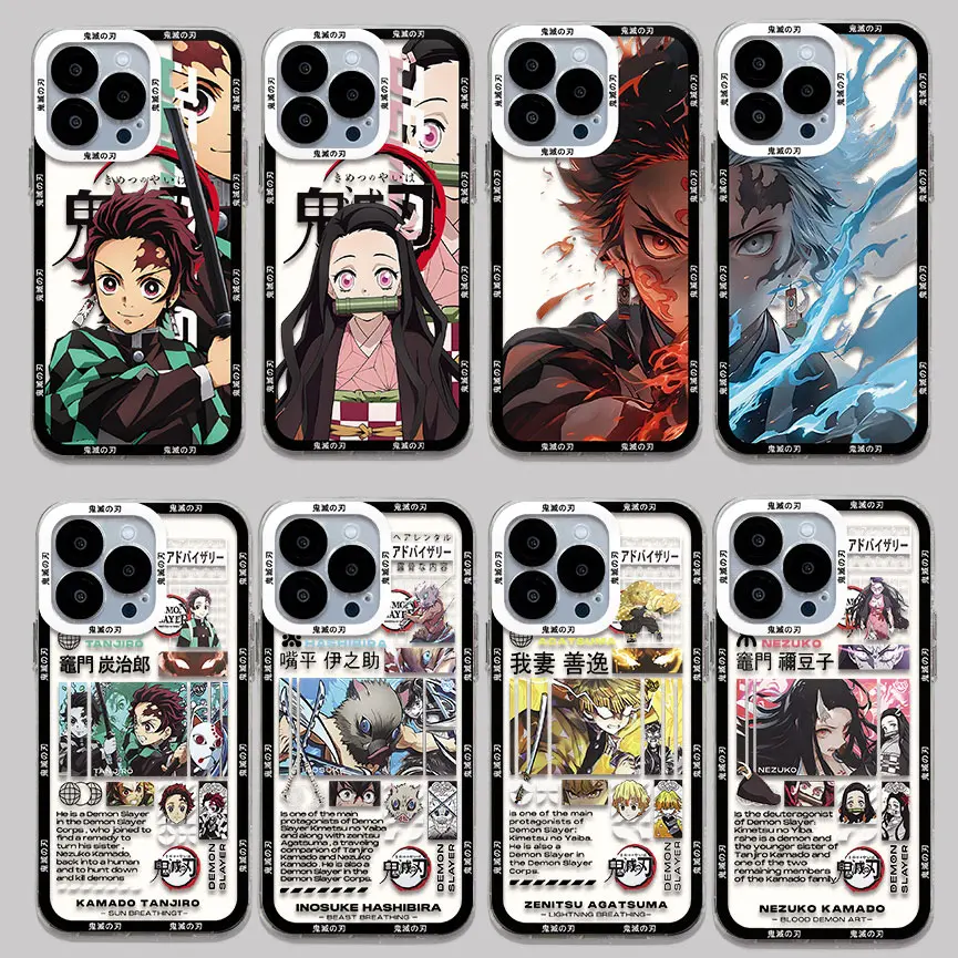 Anime Demons Slayer Kamado Nezuko Phone Case For Samsung S24 S23 S22 S21 S20 S10 FE Note 20 10 Plus Ultra Lite 5G Clear Cover