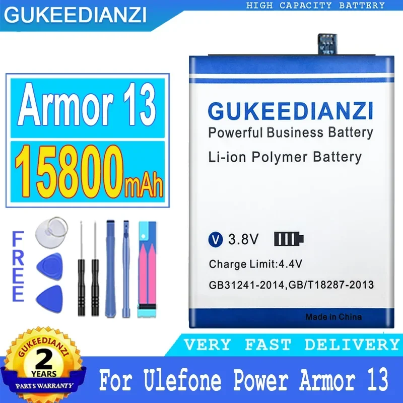 10800mAh/15800mAh High Capacity Mobile Phone Battery For Ulefone Power Armor 14/13 Smartphon Batteries