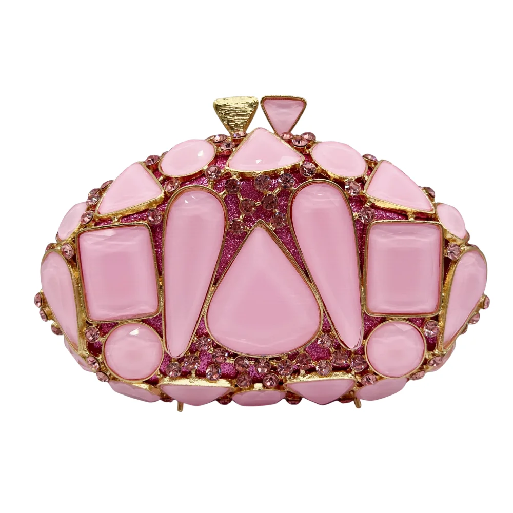 

New Large Glass Drip Shape Rhinestone Evening Bag Cut-out Diamond Ladies Clutch Party Crystal Ladies Tote Bag Tote Bag Ladies