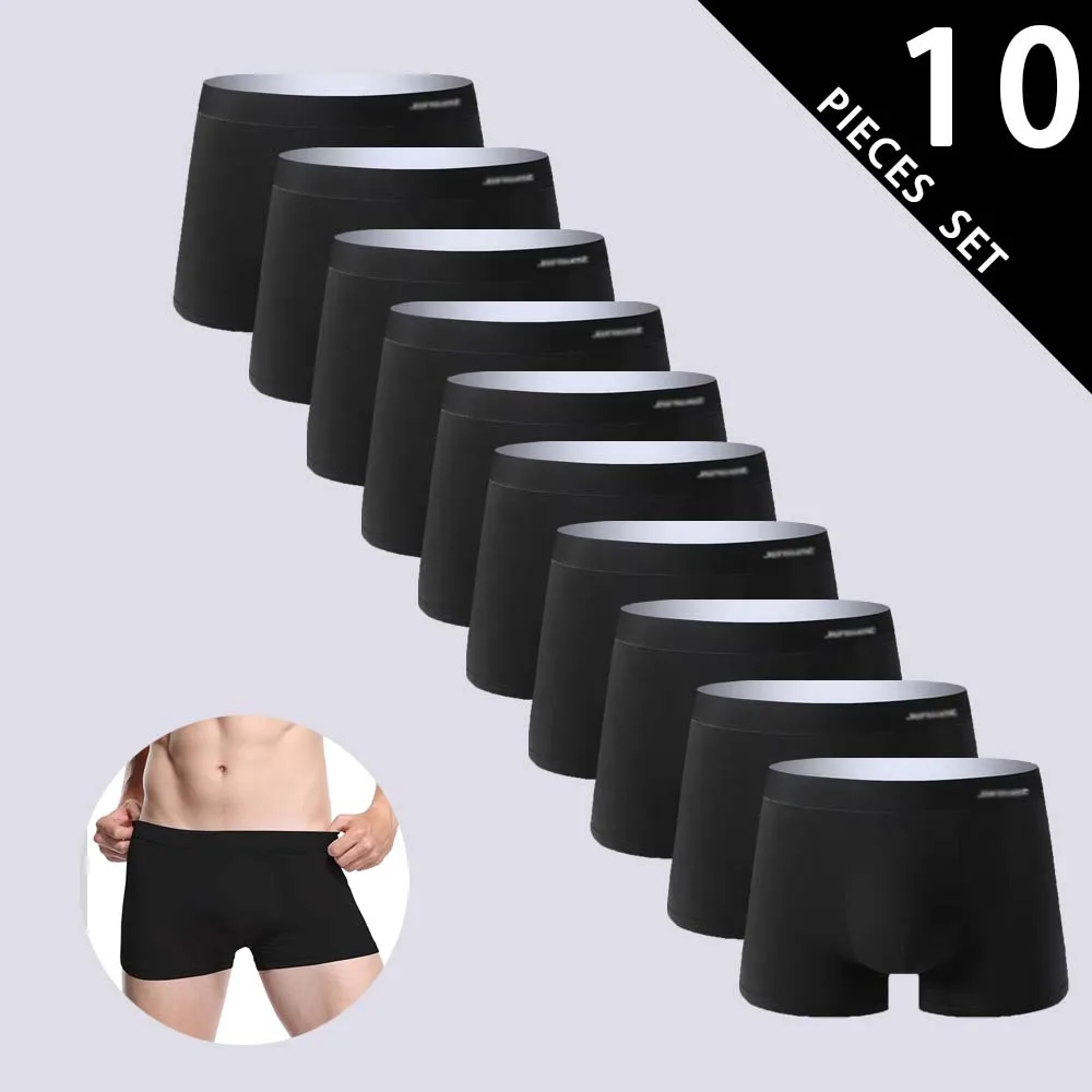 

10/Pcs Men's Underwear Boxers Hombre Men's underpants Panties Solid Color Calzoncillos Hombre Plus Size Breathable