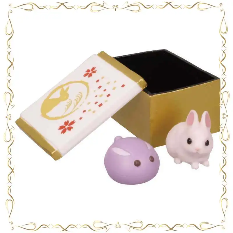 

Gashapon Rabbit Mini Cute Miniaturization Small Animals Collection Ornament Action Figure Model Toys