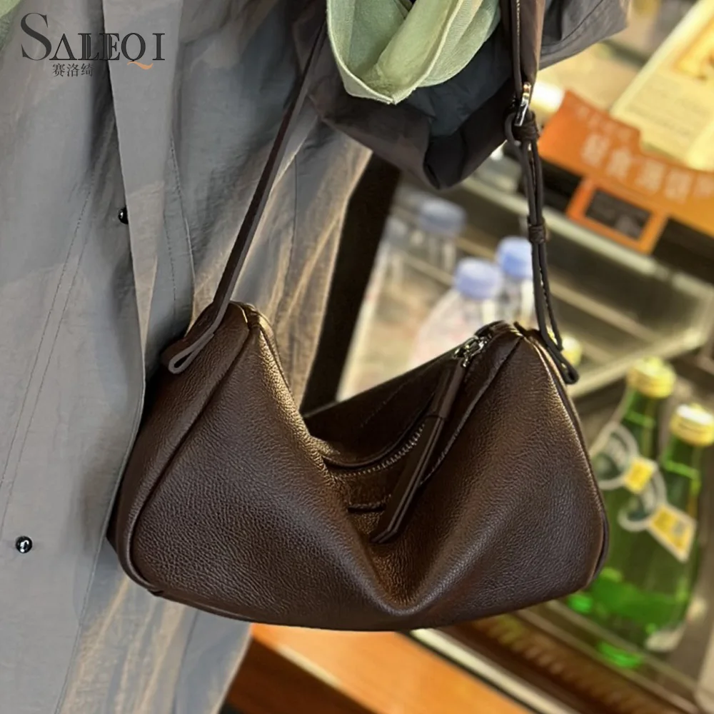 

Genuine Leather Women Shoulder Crossbody Bag Luxury Designer Brand Cowhide Female Small Underarm Bag for Woman High Quality New