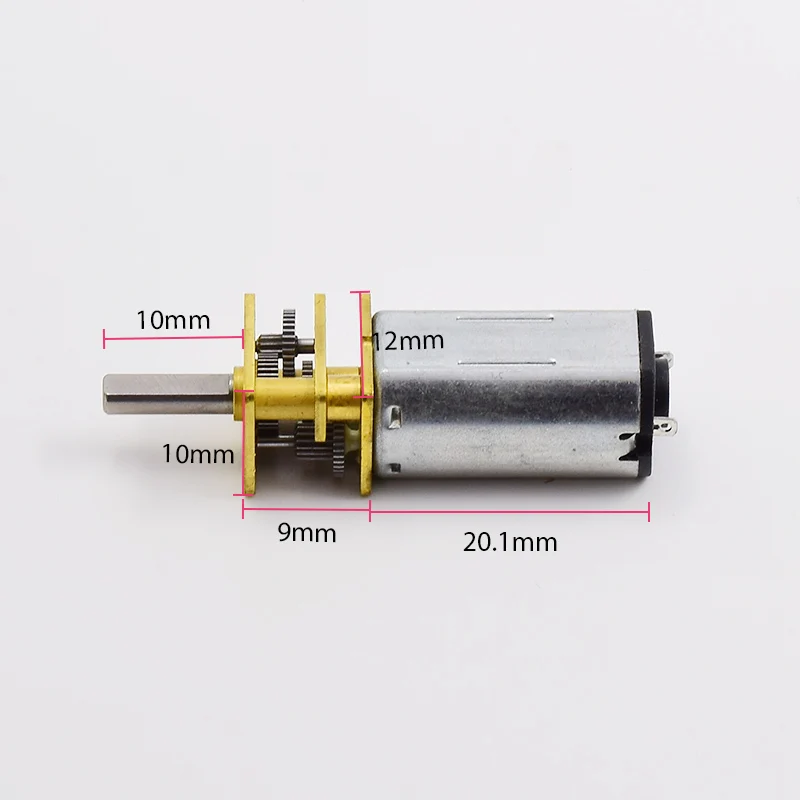 Micro 10mm*12mm N30 N20 Gear Motor DC 3V 3.7V 5V 6V 80RPM-160RPM Slow Speed High Torque Mute Gear Motor