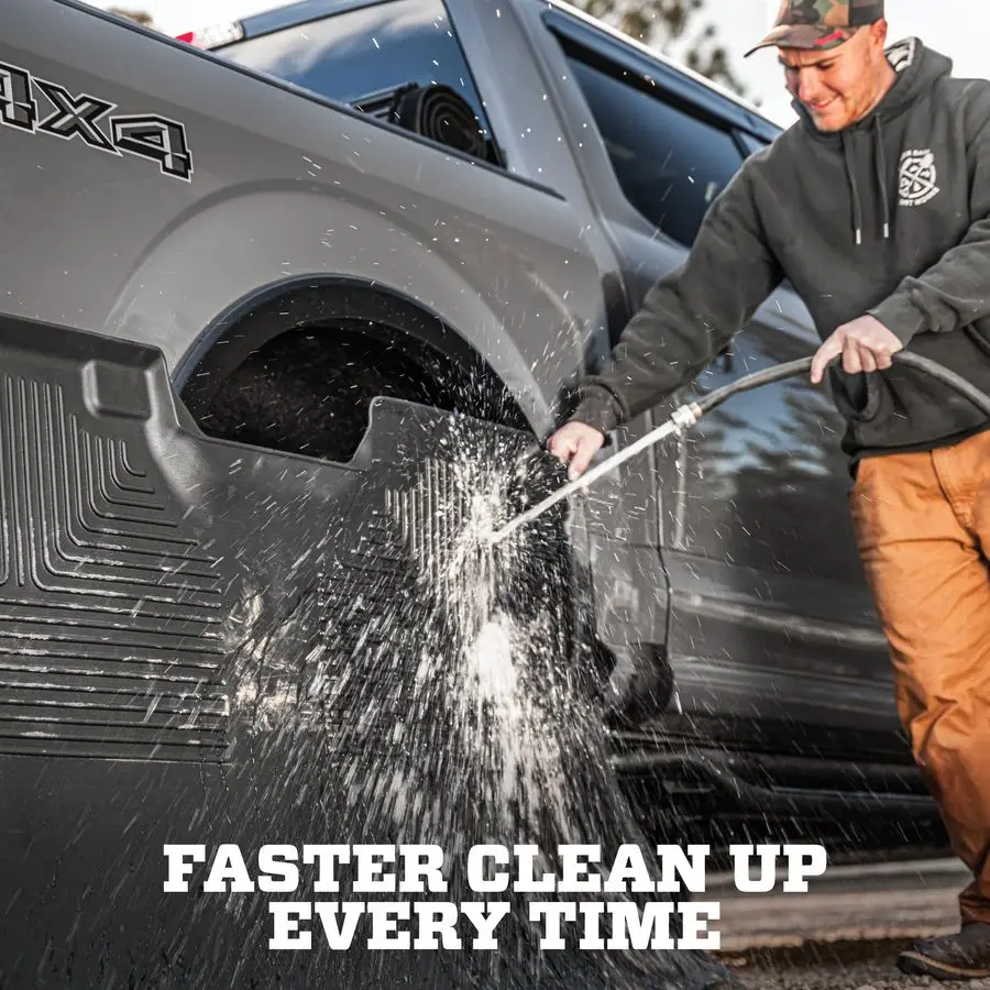 سجاد أرضية Weatherbeater يناسب 20152025 Ford F150 يتضمن كابينة Lightning SUPERCREW لعام 20222025 فقط مع سجادة أمبير مع ستو مسطح قابل للطي #4