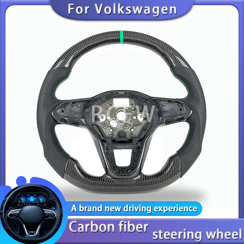 Customized carbon fiber steering wheel For Volkswagen Golf MK7 MK8 GTI Series Car modification interior accessories