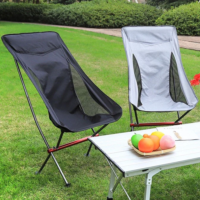 Portable Folding Camping Chair Outdoor Moon Chair Collapsible For Hiking Picnic Fishing Chairs Nature Hike Tourist A2577166