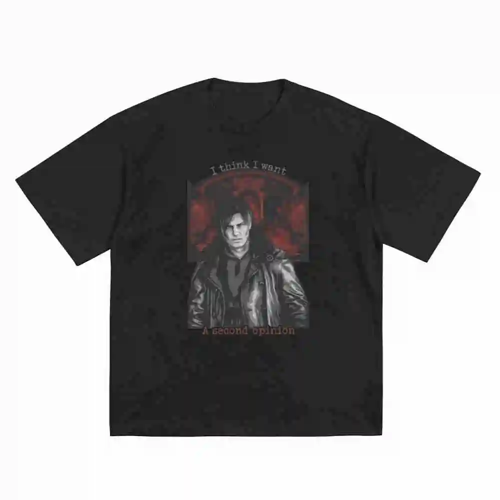 Evil 9 Second Opinion Kennedy Leon Biohazard Short Sleeve Tee 100% Cotton T-Shirt
