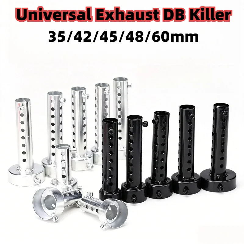 For Akrapovic SC 35mm 42mm 45mm 48mm 60mm Universal Exhaust Muffler Adjustable DB Killer Reduce Noise Sound Eliminator
