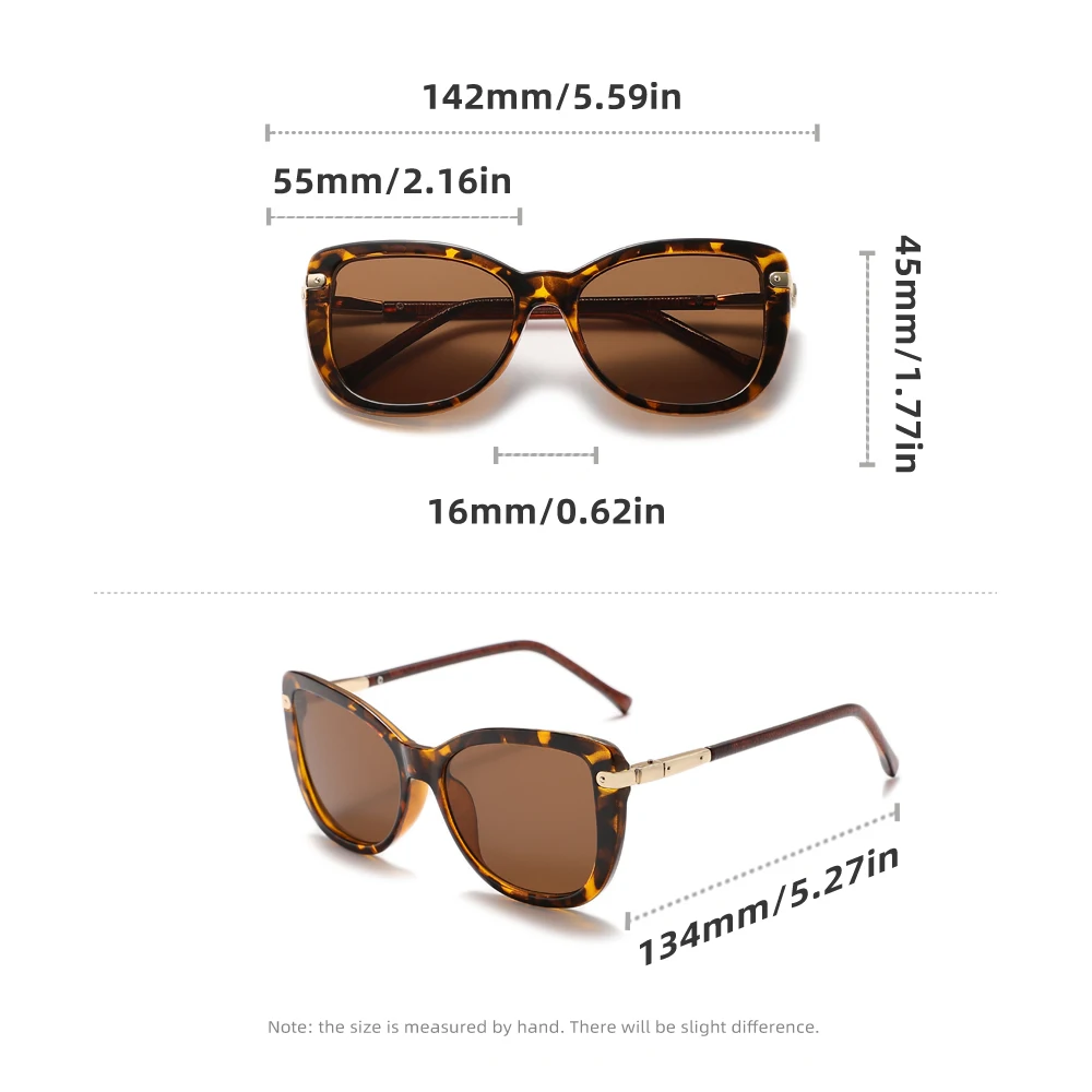 نظارات شمسية أنيقة بإطار عيون القطة UV400 للسيدات والسفر والشاطئ والأنشطة الخارجية للنساء