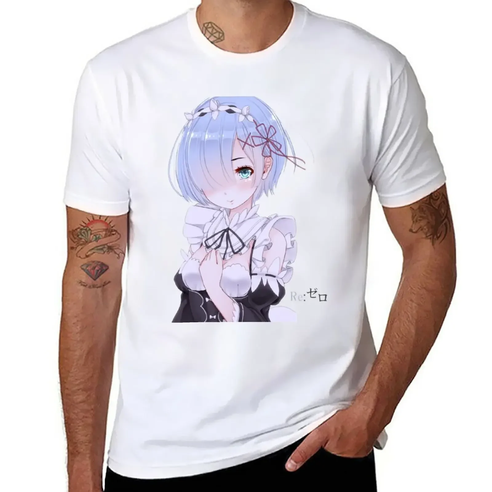 Rem Re:Zero T-Shirt kawaii clothes plain aesthetic clothes plain black t shirts men