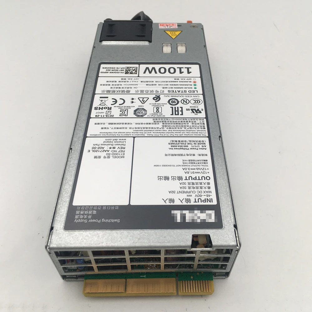 For Server DC Power Supply for DELL R920 R820 1100W E1100D-S0 0Y1MGX 05G4WK 5G4WK Y1MGX AA27120L E 100% Test Before Delivery