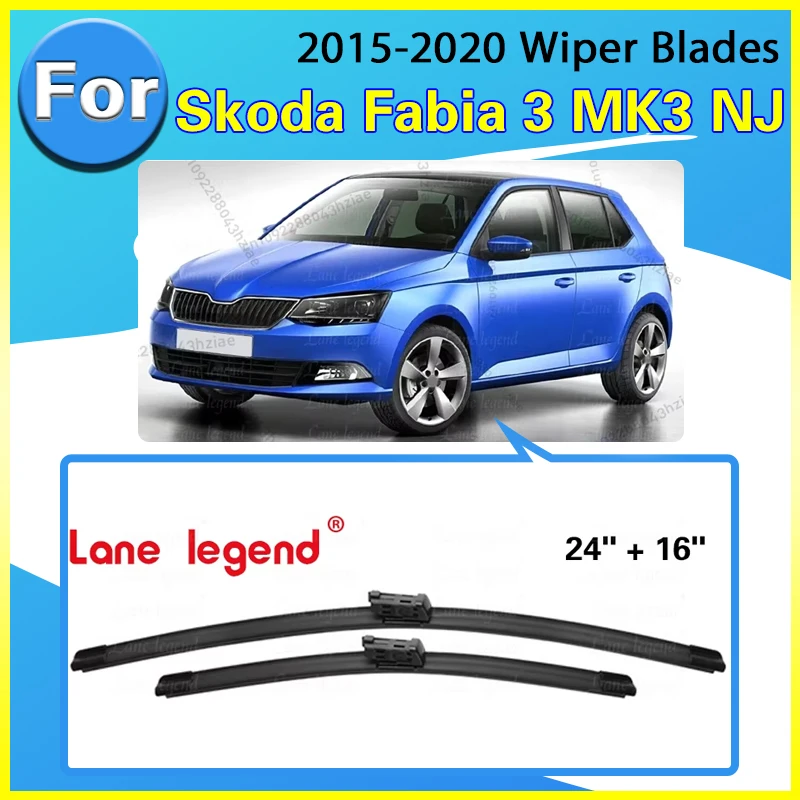 Auto Vorne Hinten Wischer Klingen Für Skoda Fabia 3 MK3 NJ Fließheck 2015 - 2020 2019 2018 2017 2016 2015 windschutzscheibe Windschutz Pinsel