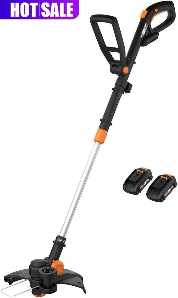 

Cordless String Trimmer & Lawn Edger, 12'' Electric Weed Wacker with 5.5 LBS, 20V Weed Eater with 90° Pivoting Head