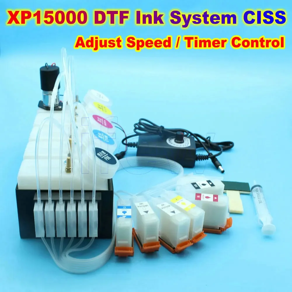 

XP15000 Printer CISS DTF Ink System Kit For Epson XP-15000 XP15000 White Ink Tank Stirrer Mixer Timer Continuous Ink System Ifew