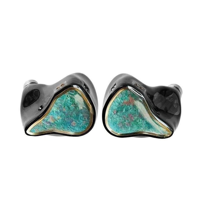 

In-ear Hifi earphones, ring iron flat eight-unit music earplugs high fidelity replaceable cable