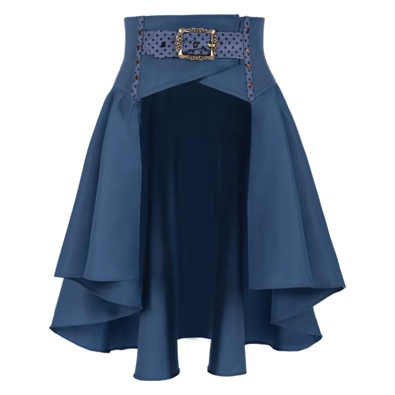 

Vintage Women Solid Steampunk Gothic Skirts Lace-Up Medieval Skirt Black Fairy Victorian Asymmetrical Skirt Costume Faldas Saia