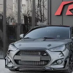 Use For HYUNDAI Veloster (Turbo Only For 1.6T) Carbon Fibre/frp Car Kidney Grill Front Bumper Gloss Black Racing Grill